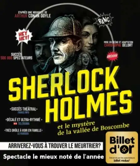 Affiche  spectacle : Sherlock Holmes et le mystère de la vallée de Boscombe