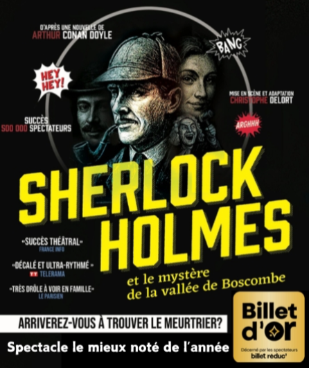 Affiche du spectacle Sherlock Holmes et le mystère de la vallée de Boscombe