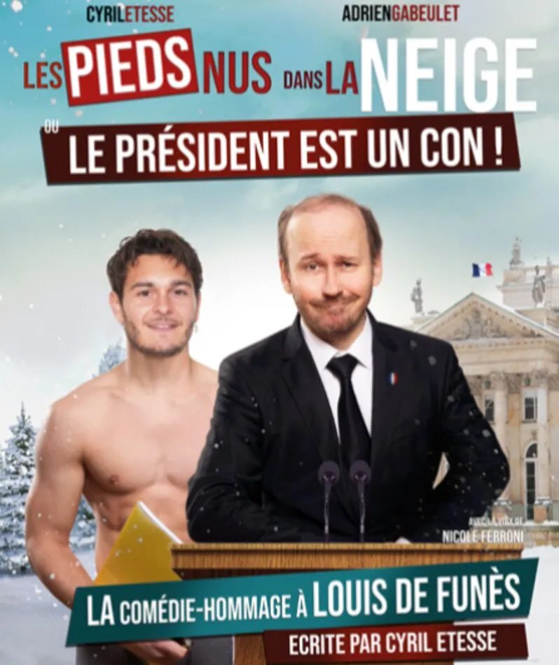 Affiche  spectacle : Les pieds nus dans la neige
