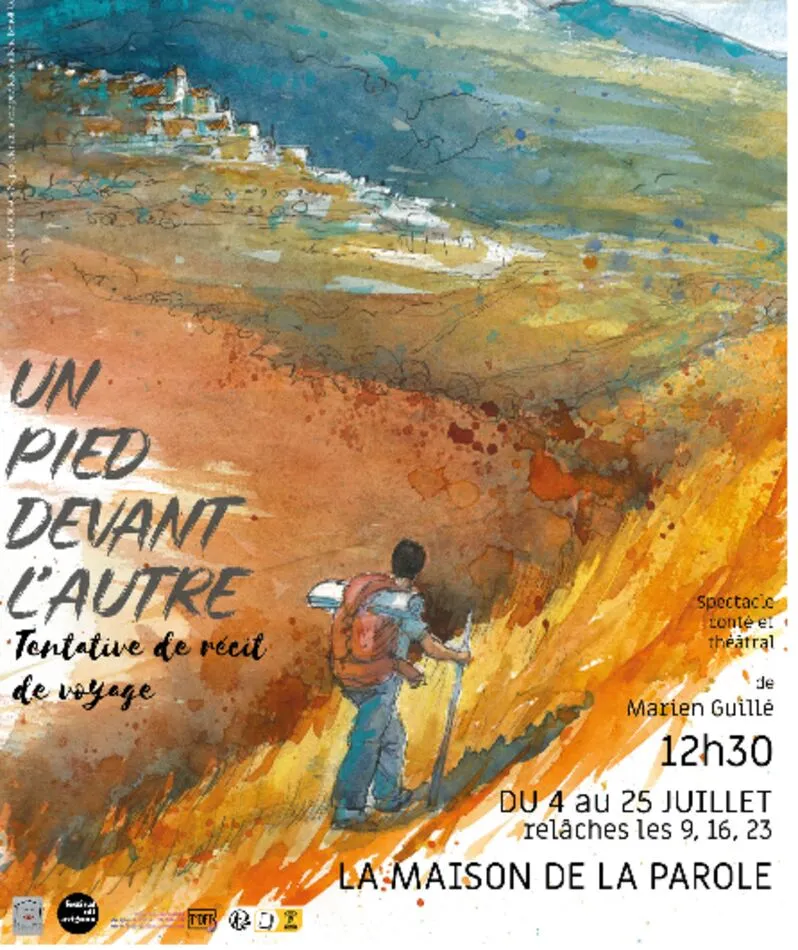 Affiche  spectacle : Un pied devant l'autre