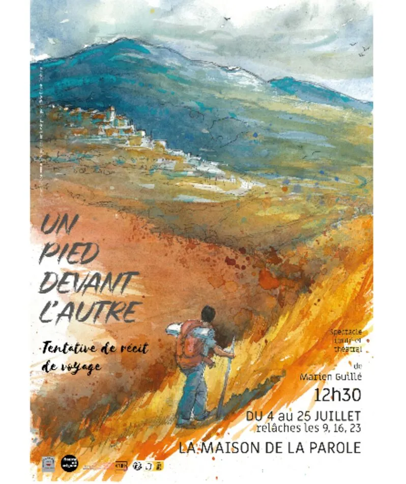 Affiche  spectacle : Un pied devant l'autre