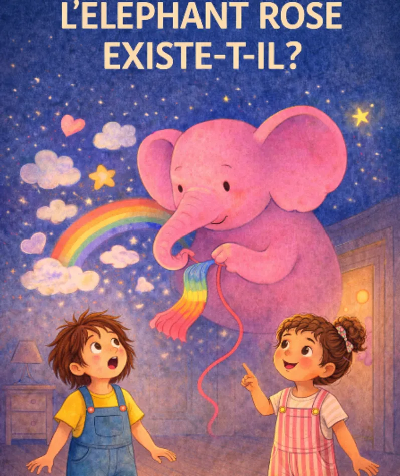 Affiche  spectacle : L'éléphant rose existe-t-il ?
