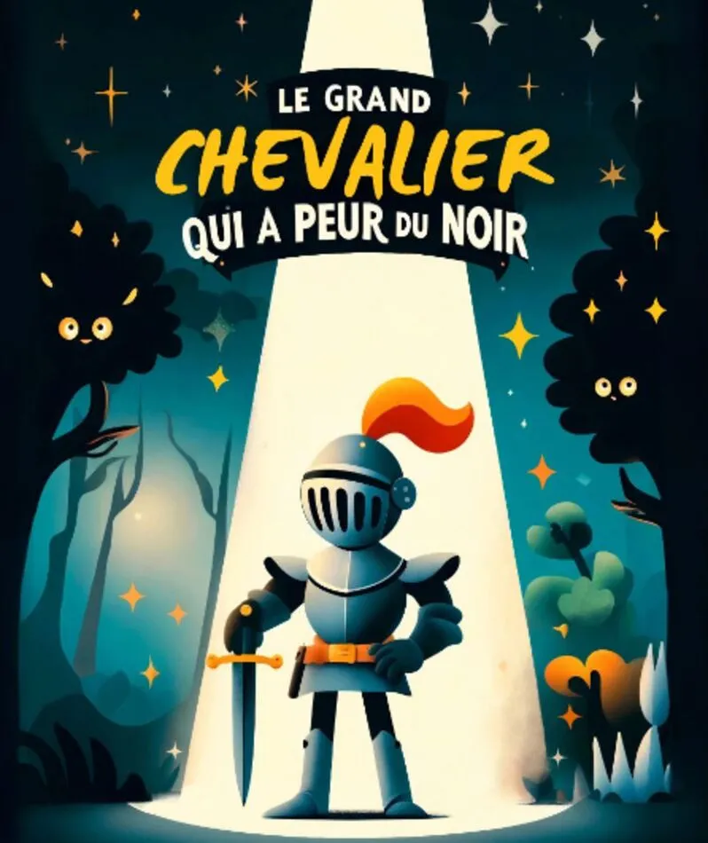 Affiche  spectacle : Le grand chevalier qui a peur du noir