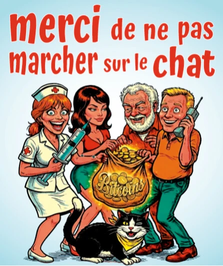 Affiche  spectacle : Merci de ne pas marcher sur le chat