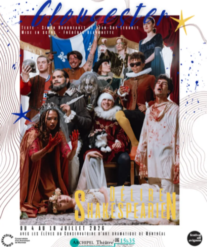 Affiche  spectacle : Gloucester : Délire Shakespearien