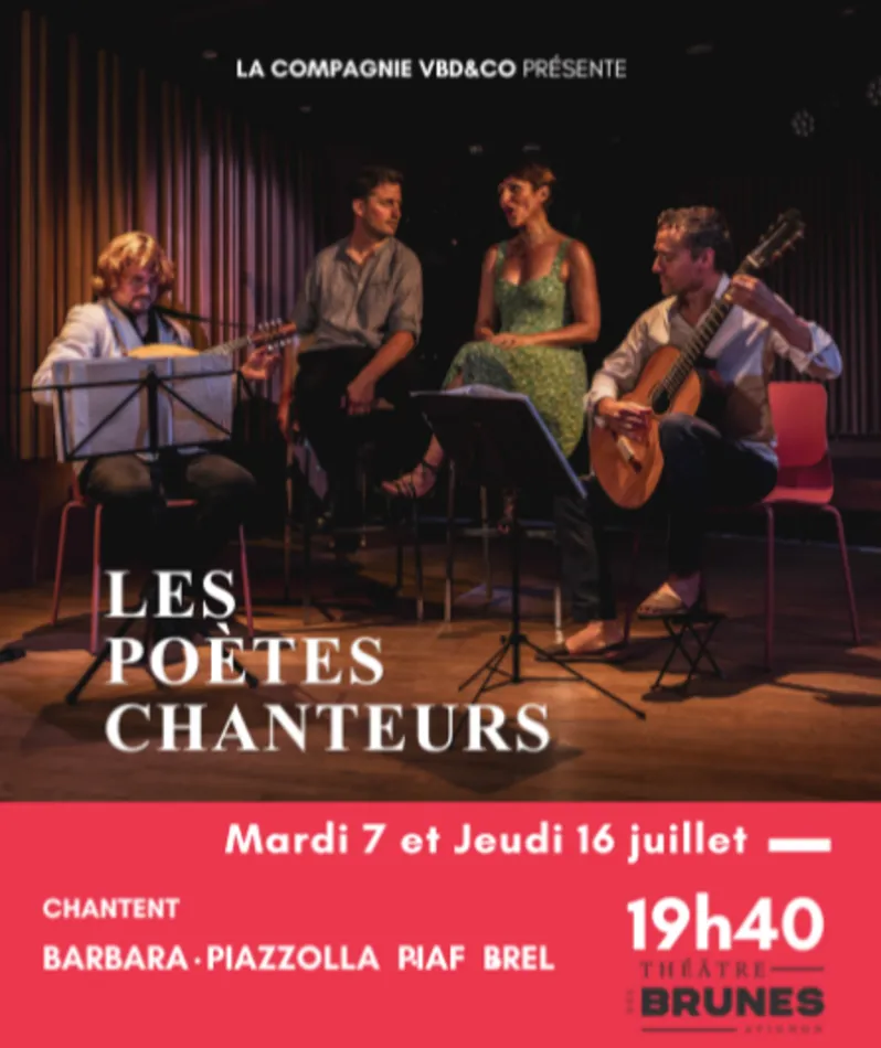 Affiche  spectacle : Les poètes chanteurs