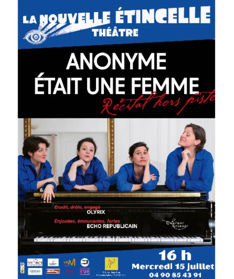 Affiche  spectacle : Anonyme était une femme - récital hors piste