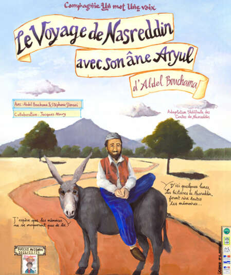 Affiche du spectacle : Le voyage de Nasreddin avec son âne Aryul