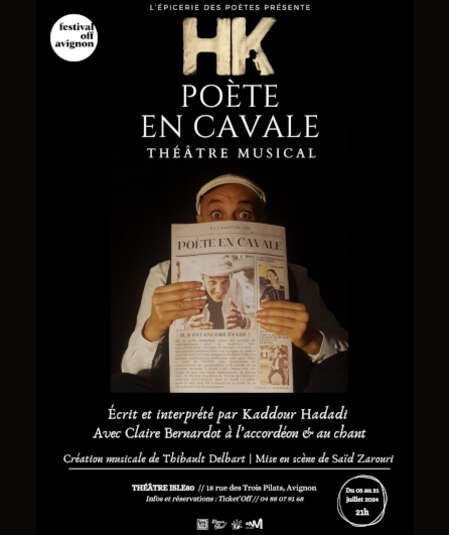 Affiche du spectacle : Poète en cavale