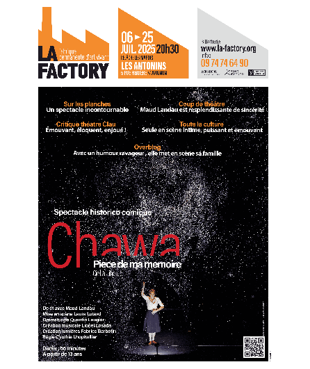 Affiche du spectacle Chawa : Pièce de ma mémoire