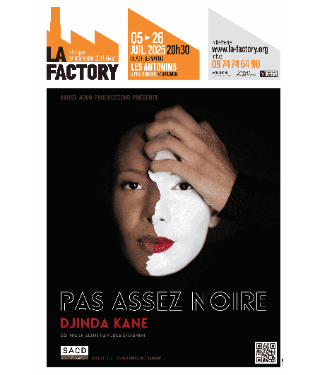 Affiche du spectacle Djinda Kane - Pas assez noire