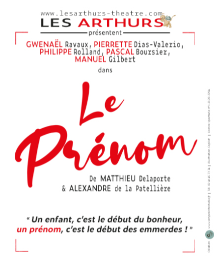 Affiche du spectacle Le prénom