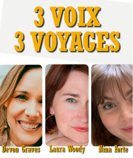 Affiche du spectacle 3 Voix, 3 Voyages