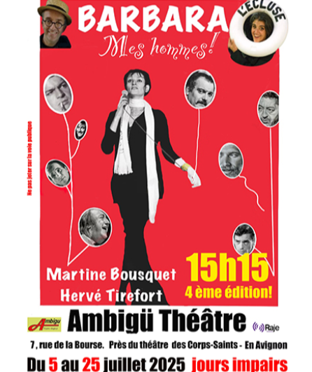 Affiche du spectacle Barbara: Mes Hommes!