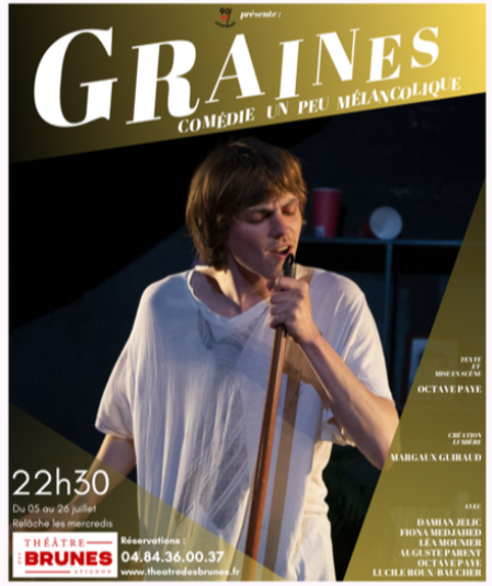 Affiche du spectacle : Graines, comédie mélancolique