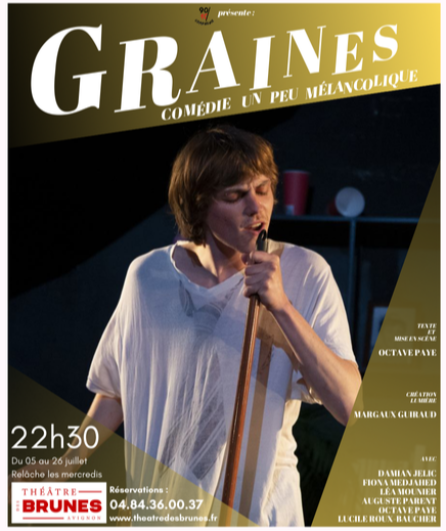 Affiche du spectacle Graines, comédie mélancolique