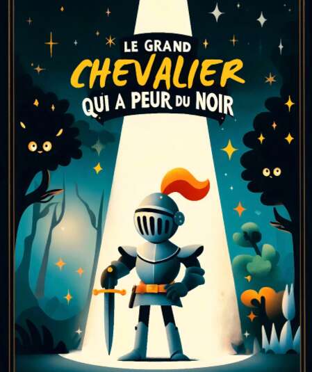 Affiche du spectacle : Le grand chevalier qui a peur du noir