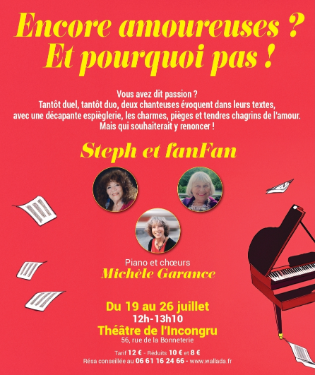 Affiche du spectacle Encore amoureuses ? Et pourquoi pas !