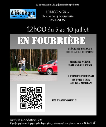 Affiche du spectacle En fourrière