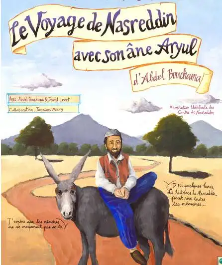 Affiche  spectacle : Le voyage de Nasreddin avec son âne Aryul