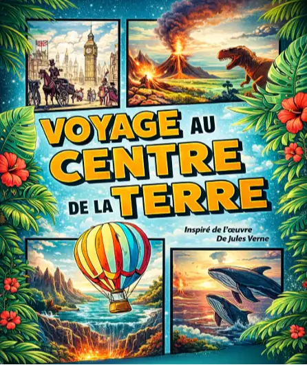Affiche  spectacle : Voyage au centre de la terre