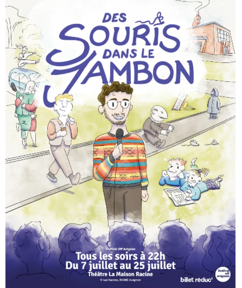 Affiche  spectacle : Des souris dans la jambon
