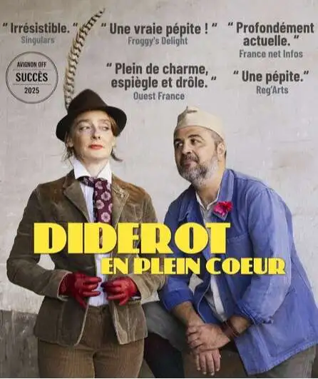 Affiche  spectacle : Diderot en plein cœur