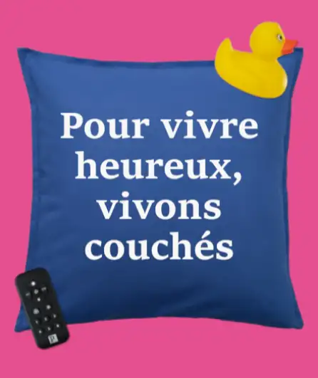 Affiche  spectacle : Pour vivre heureux, vivons couchés