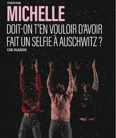 Affiche du spectacle Michelle doit-on t'en vouloir d'avoir fait un selfie à Auschwitz ?