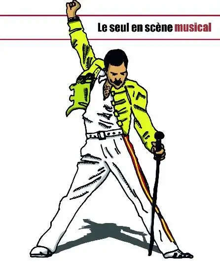 Affiche  spectacle : je vis avec Freddie Mercury