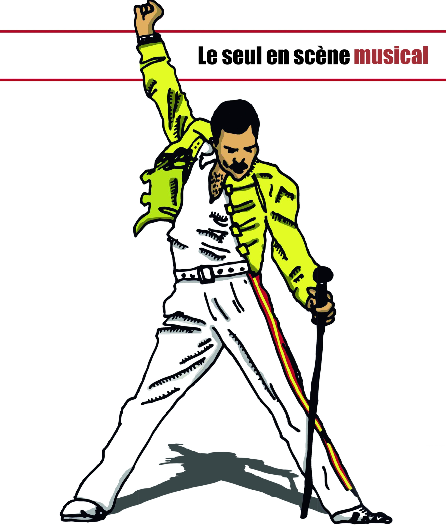 Affiche du spectacle je vis avec Freddie Mercury