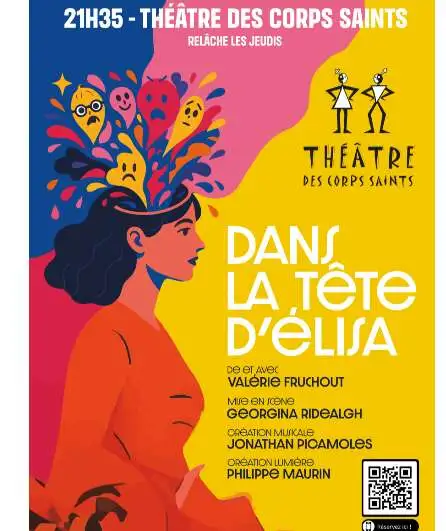 Affiche  spectacle : Dans la tête d'Élisa