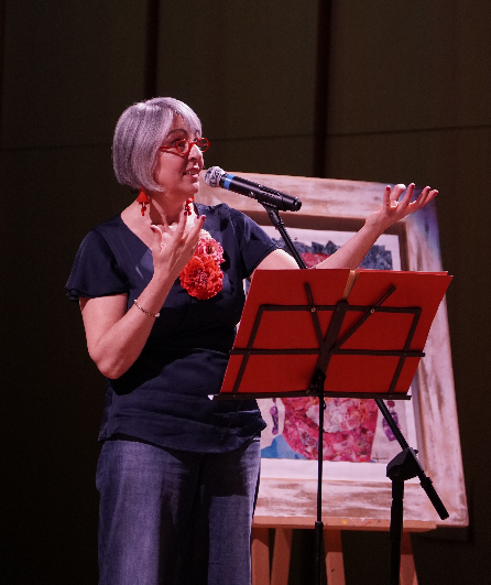 Affiche du spectacle Quelques mots avec elle...