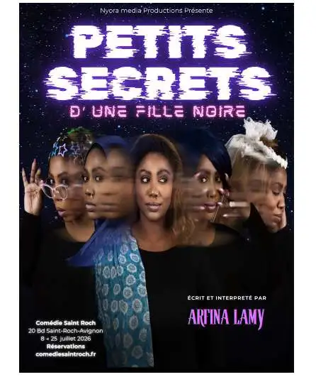 Affiche  spectacle : Petits secrets d'une fille noire