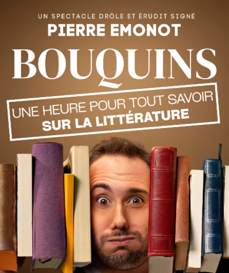 Affiche  spectacle : Bouquins, une heure pour tout savoir sur la Littérature
