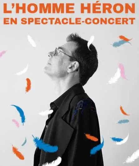 Affiche  spectacle : L'Homme Héron en spectacle-concert