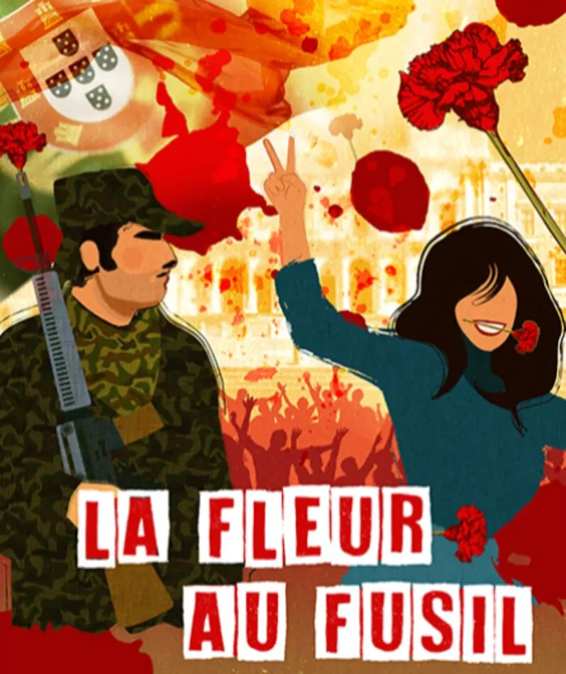 Affiche  spectacle : La Fleur au fusil