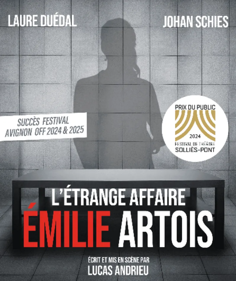 Affiche  spectacle : L'Étrange Affaire Émilie Artois