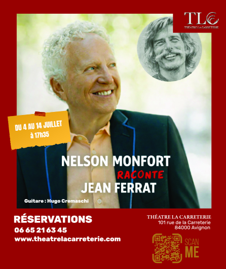 Affiche du spectacle Nelson Monfort Raconte Jean Ferrat