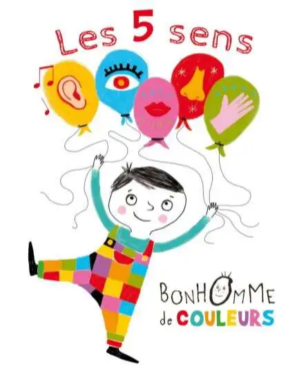 Affiche  spectacle : Les 5 sens de Bonhomme de couleurs