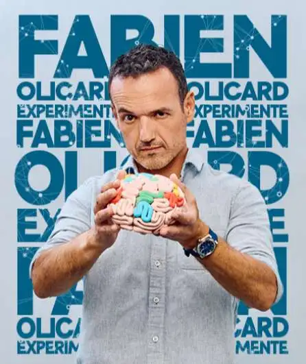 Affiche  spectacle : Fabien Olicard expérimente