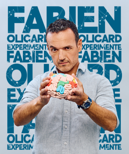 Affiche du spectacle Fabien Olicard expérimente