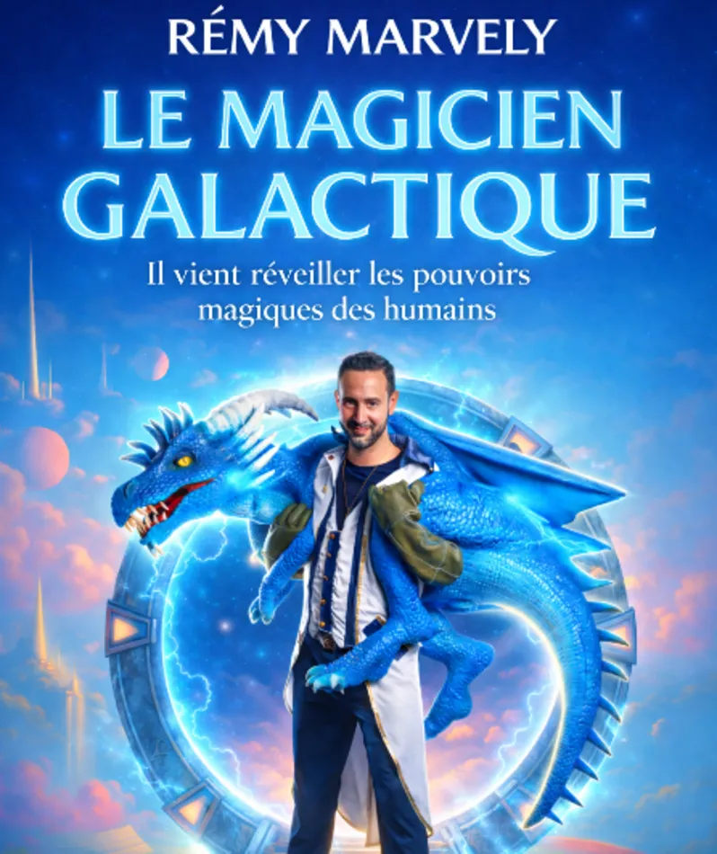 Affiche  spectacle : Le magicien galactique