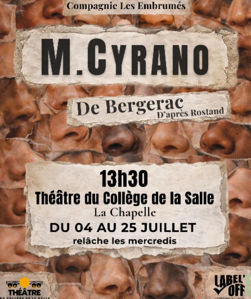 Affiche  spectacle : M.Cyrano de Bergerac