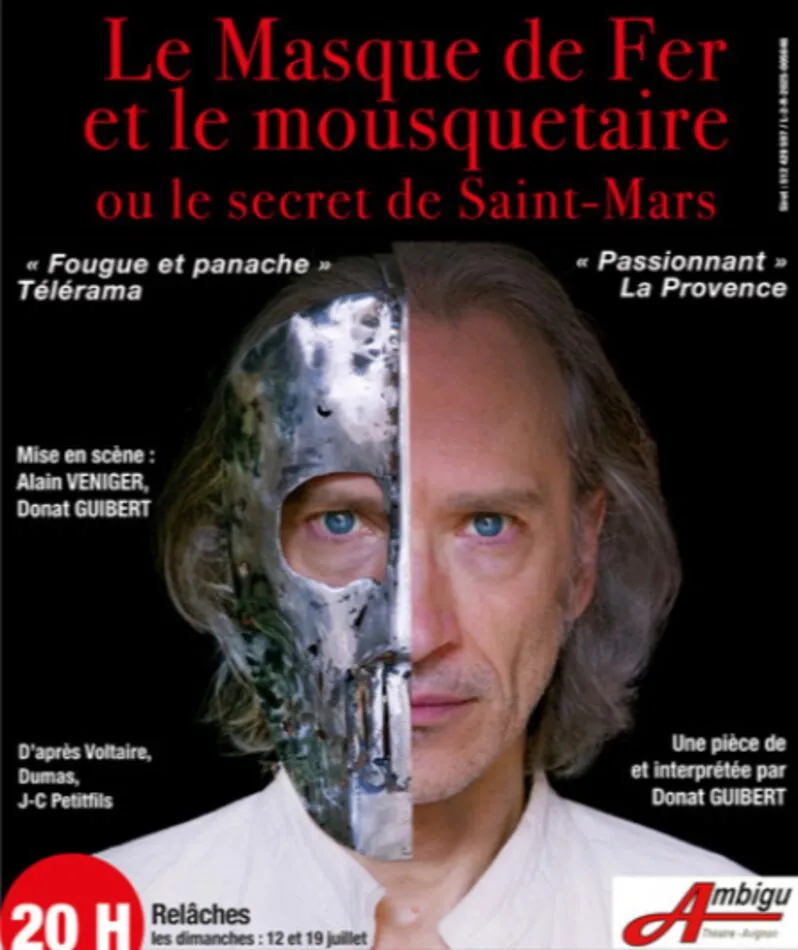 Affiche  spectacle : Le Masque de Fer et le mousquetaire