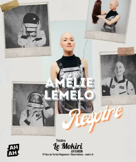 Affiche  spectacle : Amélie Lemélo - Respire