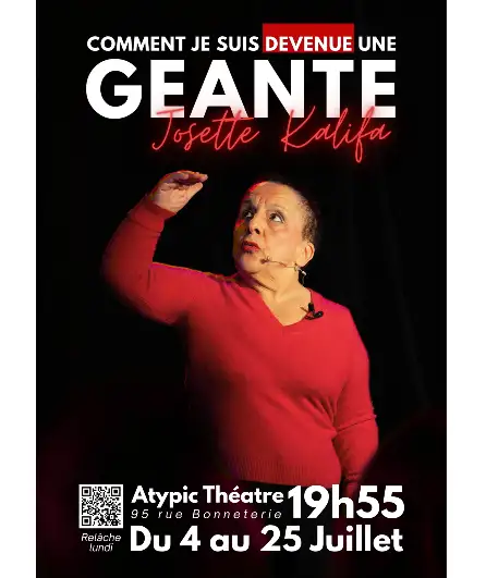 Affiche  spectacle : comment je suis devenue une géante