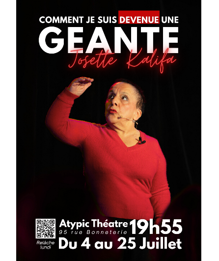 Affiche du spectacle comment je suis devenue une géante