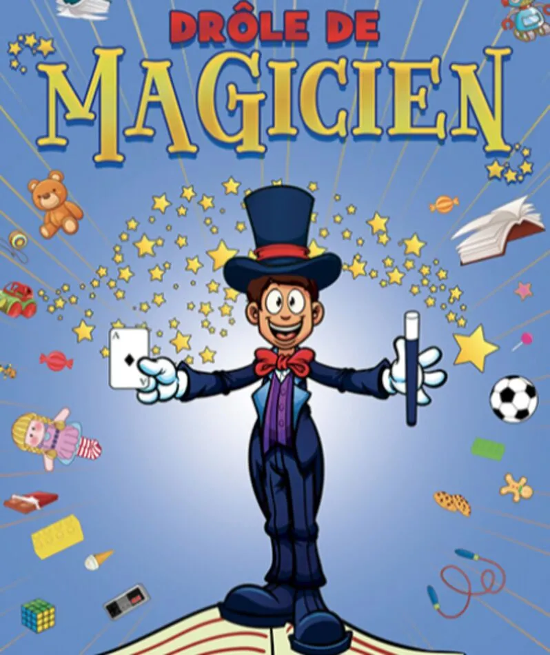 Affiche  spectacle : Drôle de magicien