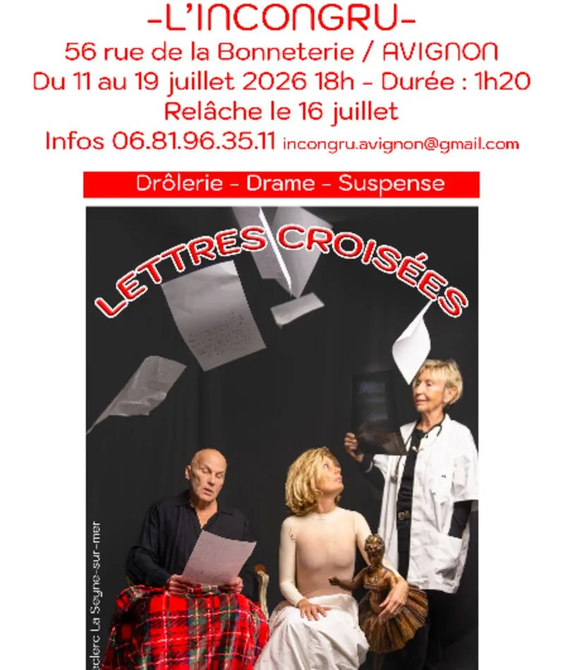 Affiche  spectacle : Lettres croisées